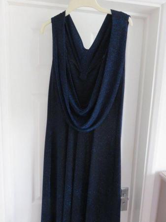 Image 2 of Blue sparkle full length dress in size 14