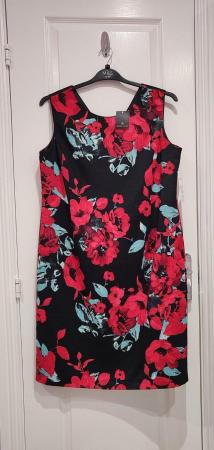 Image 3 of BNWT Anna Rose Dress Size 16 Red/Black