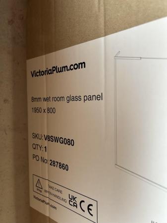 Image 1 of FOR SALE 1950 x 800 wet room glass panel