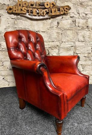 Image 3 of Laura Ashley Lancaster Red Leather Armchair