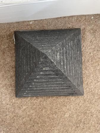 Image 3 of Handmade Solid Stone Grey Marble Pyramid Ornament