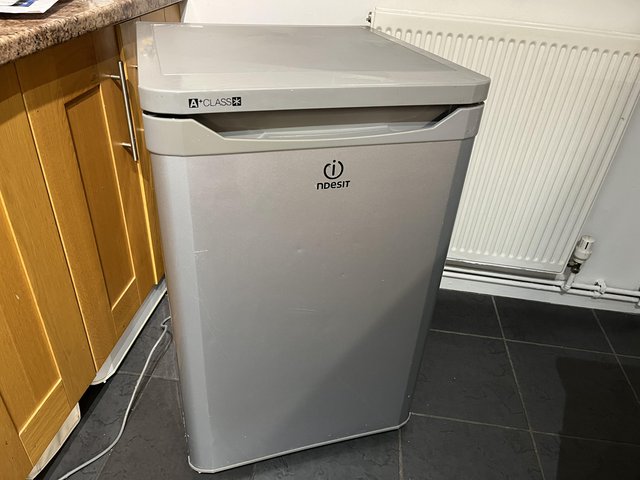 Preview of the first image of Silver under counter indesit fridge.