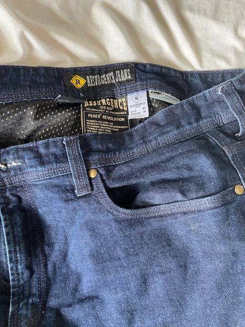 Preview of the first image of motorcycle jeansRESURGENCEpadded denim/kevlar.