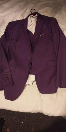Image 1 of Mens purple suit in medium.triusers are a 32 waist and 30 in