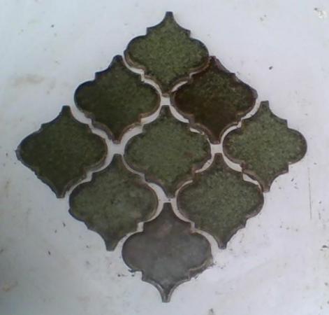 Image 1 of vintage ceramic tiles - base colour - green