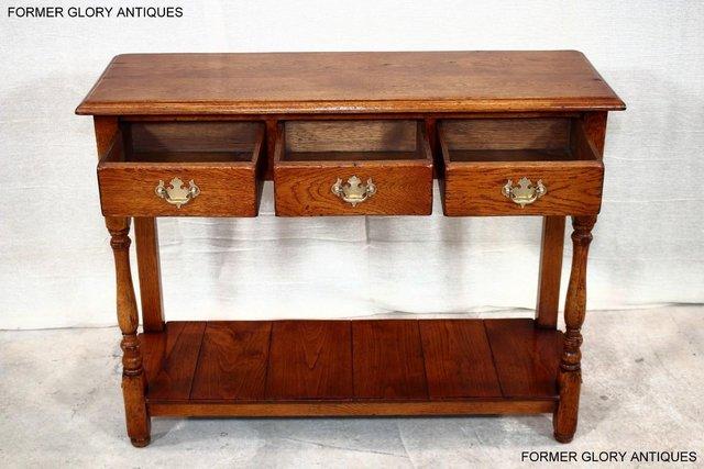 Image 4 of SOLID OAK HALL LAMP PHONE TABLE SIDEBOARD DRESSER BASE STAND