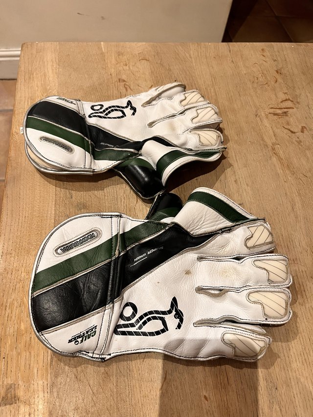 Preview of the first image of Kookaburra wicket keeper gloves.