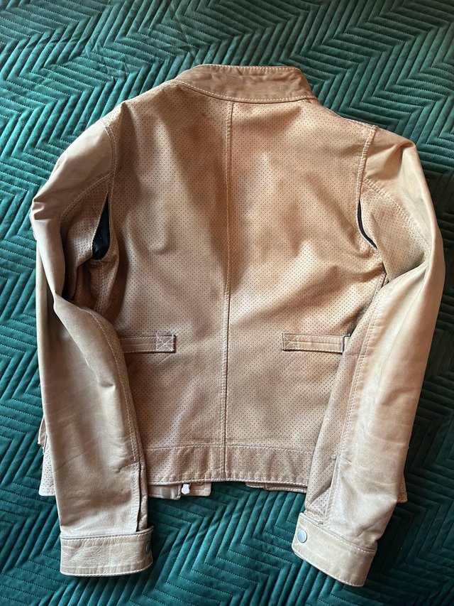 Preview of the first image of Women’s Belstaff Gold Label Leather Jacket - ‘Brad’ Size 40.