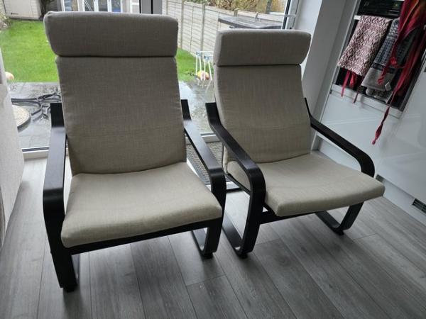 Image 1 of Two IKEA Poang Armchair Used