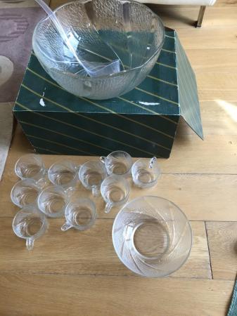 Image 1 of Punch bowl/cocktail set boxed