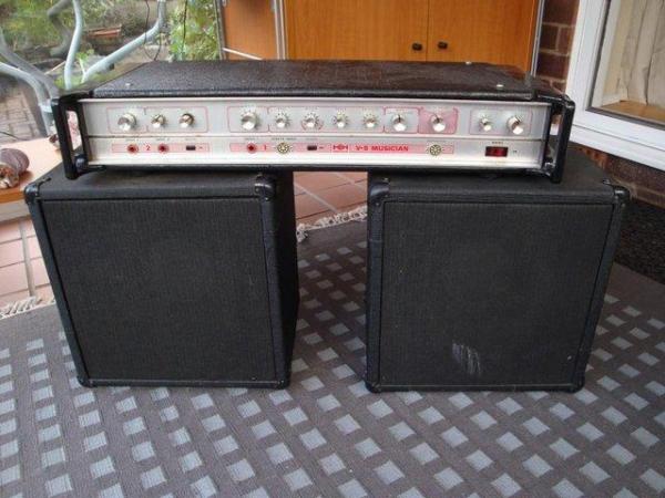 Image 1 of HH V-S Musician Amplifier with dual speakers and pedals