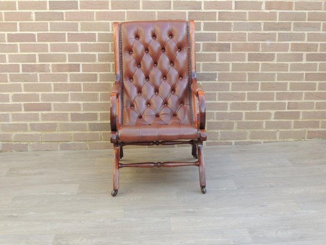 Preview of the first image of Chesterfield Vintage Slipper Chair on Castors (UK Delivery).