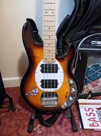 Image 3 of Harley Benton Bass Guitar plus extras