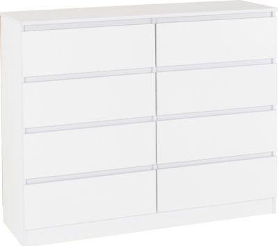 Preview of the first image of MALVERN 8 DRAWER CHEST - WHITE  Assembled Sizes W x D x H (M.