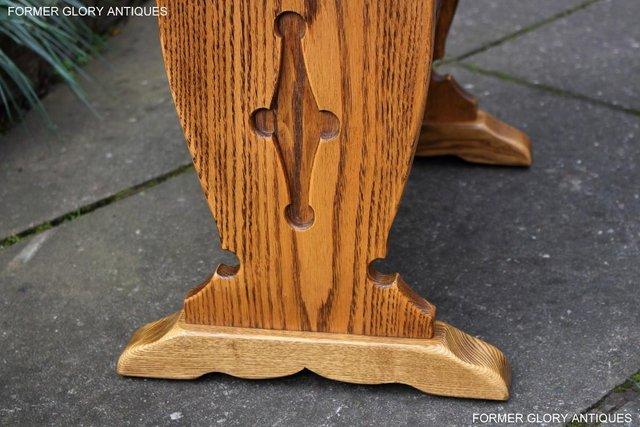 Image 10 of AN OLD CHARM VINTAGE OAK MAGAZINE RACK COFFEE LAMP TABLE