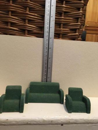 Image 1 of Small scale doll house three piece lounge suite