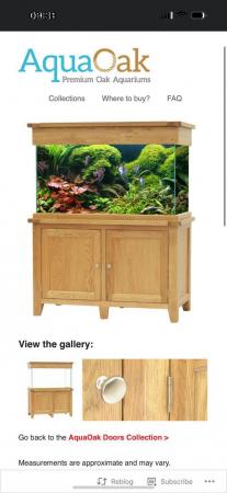 Image 7 of Aqua oak 340l solid oak fish tank complete set up