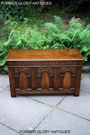 Image 39 of A TITCHMARSH & GOODWIN CARVED OAK BLANKET CHEST BOX TRUNK