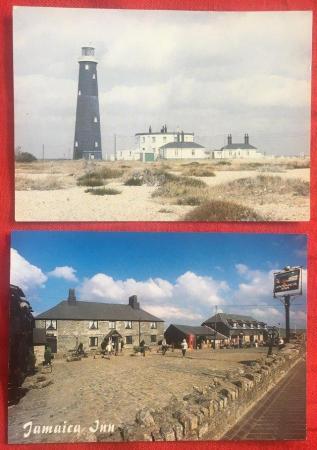 Image 1 of 2 unused postcards: Old Dungeness Lighthouse & Jamaica Inn.