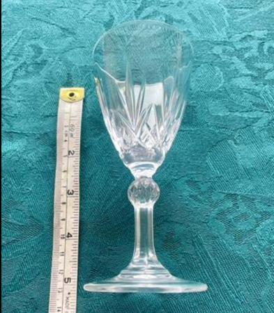 Image 2 of Set of six small crystal glasses