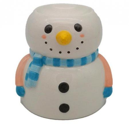 Image 3 of Ceramic Snowman Shaped Christmas Oil Burner. Free uk postage