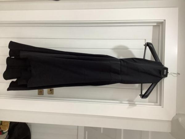 Image 2 of Black silk long Karen Millen backless dress