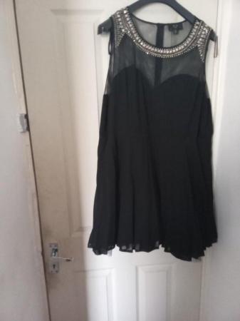 Image 1 of Evening Dress Embellish Neckline Ax Paris Black