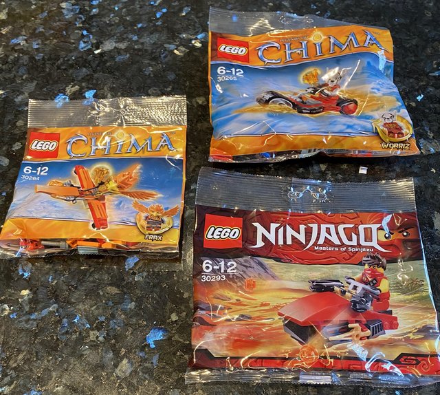 Preview of the first image of Lego 3 new sets- 2 Chima and 1 Ninjago Age 6-12 years.