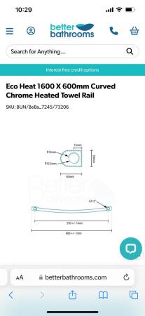 Image 3 of Eco heat towel rail chrome