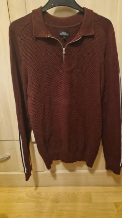 Image 3 of Next mens burgundy jumper