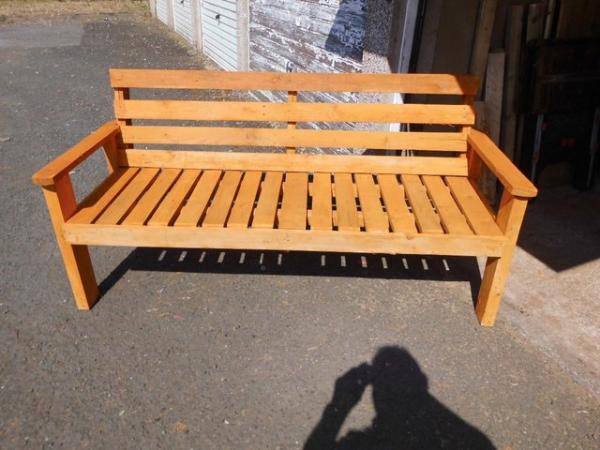 Image 3 of rustic garden bench made from recycled timber