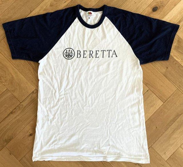 Preview of the first image of VINTAGE BERETTA T-SHIRT SHIRT TOP TEE SIZE L MILITARY ARMY.