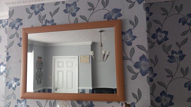 Image 2 of Large wooden framed mirror