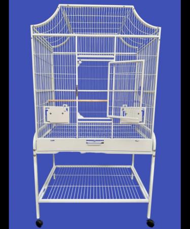 Image 4 of Parrot-Supplies Tampa Parrot Cage With Stand White