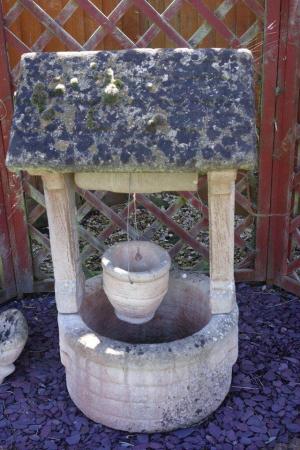Image 1 of Garden Feature Cement Wishing Well Planter