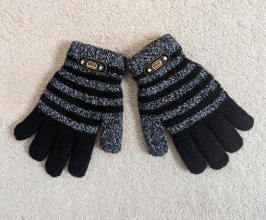 Image 2 of Mrs Glove, Kids Fleece Lined Wool Winter Gloves, Age 5-8