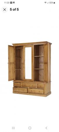 Image 2 of Solid pine wardrobe with mirror
