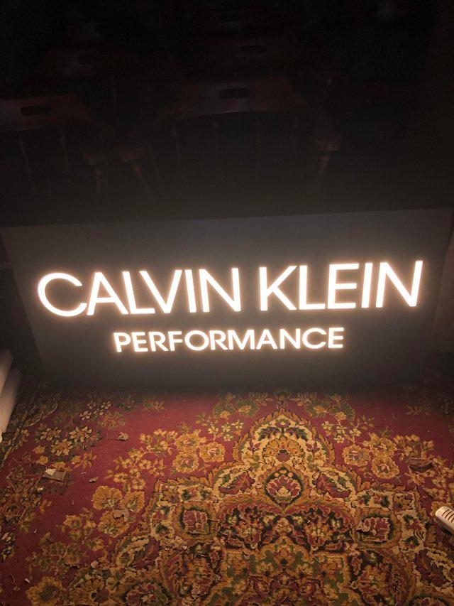 Preview of the first image of Calvin klien sign. (Led light up).