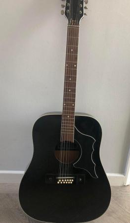 Image 1 of Guitar, Eros ,12 String. Black
