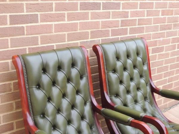 Image 7 of Pair of Chesterfield Slipper Chairs (UK Delivery)
