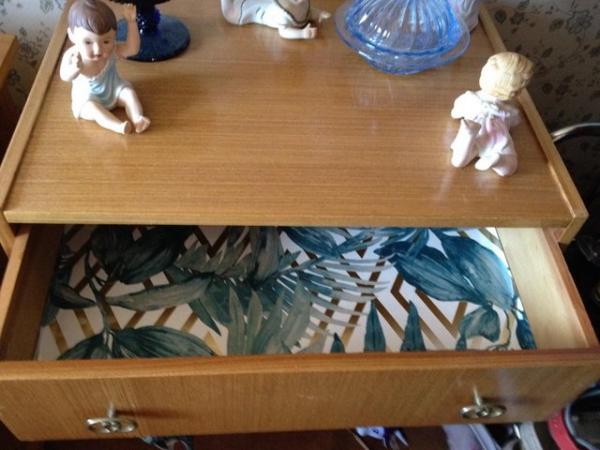 Image 1 of Retro Dressing table and drawers set
