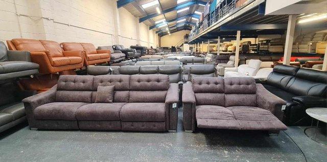 Image 13 of La-z-boy Hollywood brown fabric 4+2 seater sofas