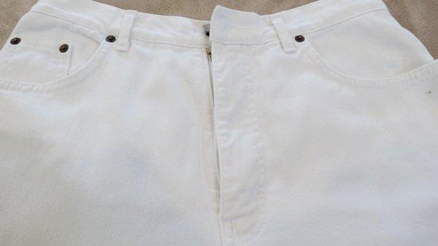 Image 3 of Ladies M&S White Denim Jeans Size 12