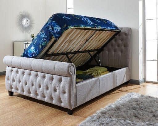 Preview of the first image of King Lucerne side lift ottoman bed frame.