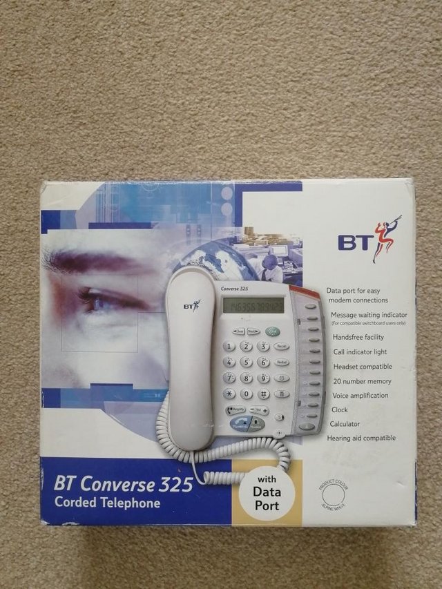 Preview of the first image of BT Converse 325 Corded Telephone with Data Port.