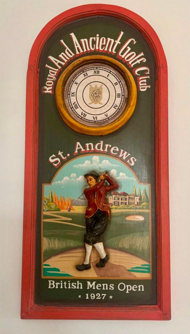 Preview of the first image of St Andrews golf commemorative wall plaque.