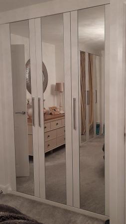 Image 1 of THREE MIRRORED DOORS WITH FITTINGS *price slashed*