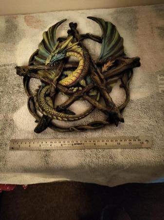 Image 3 of Dragon / pentagram resin will hanging