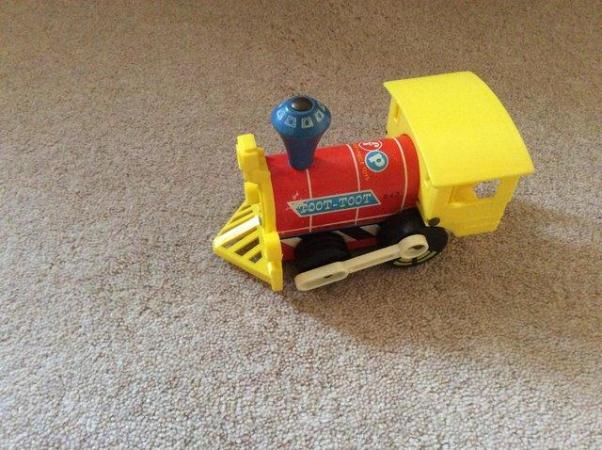 Image 1 of Wooden Toot Toot Train made by Fisher Price 1970’s