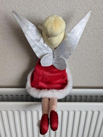 Image 3 of Disney Store Tinkerbell Christmas Fairy Plush Doll      BX43